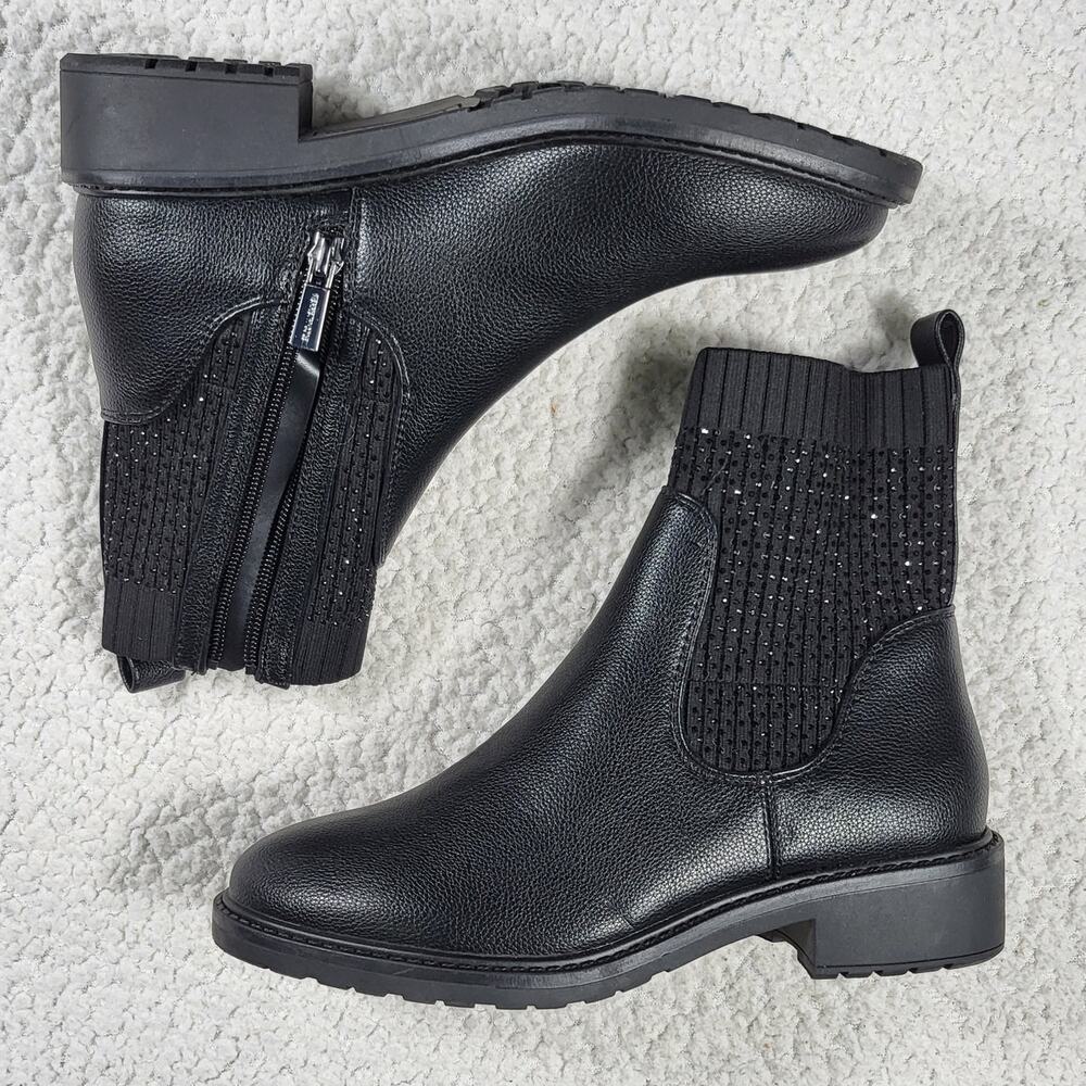 NEW Kenneth Cole Reaction Lambert Jewel Lug Sole Booties Black Women's size 6 - Picture 2 of 5